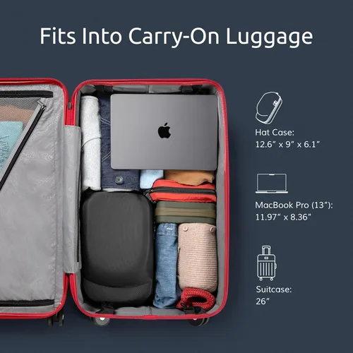 Miniatura 3 de Ozueccr Estuche de viaje para casco duro: almacenamiento para gorras de béisbol con asa de transporte y correa ajustable para el hombro, organizador