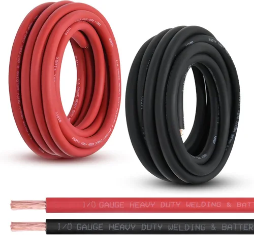 Miniatura 12 de Cable de Batería Calibre 2/0, 10 Pies Rojo + 10 Pies Negro 2/0 AWG Cable de Alambre de Soldadura de Cobre Puro, para Automotriz, Batería, Solar