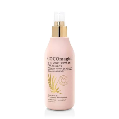 Cocomagic Tratamiento capilar sin enjuague 10 en 1 con aceite de coco, hidrata, desenreda, previene el encrespamiento, suaviza y crea sedosidad,