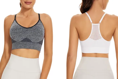 Miniatura 2 de SEGRILA Brasier deportivo para mujer, con espalda cruzada, con tirantes ajustables