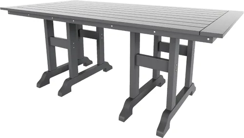 Miniatura 3 de WestinTrends Dylan Adirondack - Juego de 6 mesas y sillas de comedor para exteriores para todo tipo de clima, mesa y sillas de patio de madera
