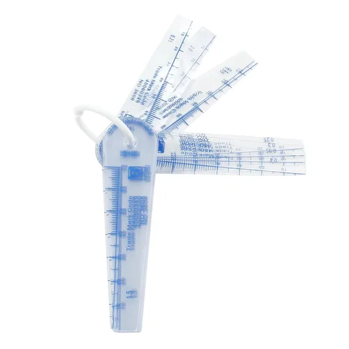 Miniatura 5 de 1 paquete de medidores de plástico de 0.002-0.079 in de grosor, herramientas de medición 20 en 1 para medir el espacio