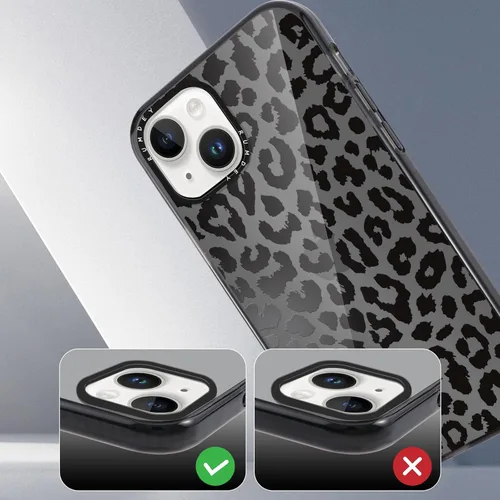 Miniatura 4 de Pack de 2 Fundas con Estampado de Guepardo para Apple iPhone 13 / iPhone 14 de 6.1 Pulgadas, Funda Transparente Linda Coquette con Patrones