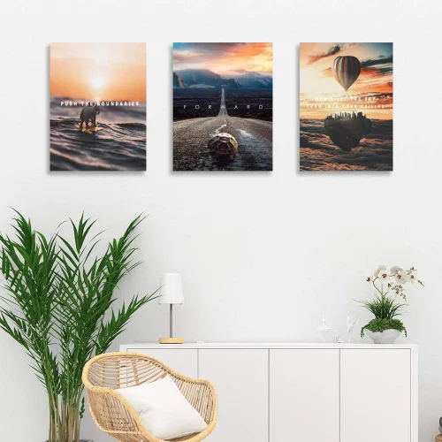Miniatura 5 de Halioyo Pósteres motivacionales en lienzo, arte de pared inspirador, cita de empresario, decoración de pared, obra de arte para sala de estar