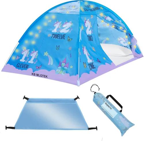 Miniatura 16 de Tienda de campaña de cama individual con diseño de animales para niños - Tiendas de ensueño mágicas para niños, toldo emergente para cama de niña