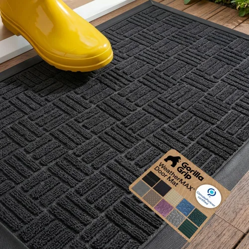 Miniatura 87 de Gorilla Grip WeatherMax - Tapete de pasillo para todas las estaciones, impermeable, 72x24 pulgadas, de goma natural, resistente a manchas, perfil