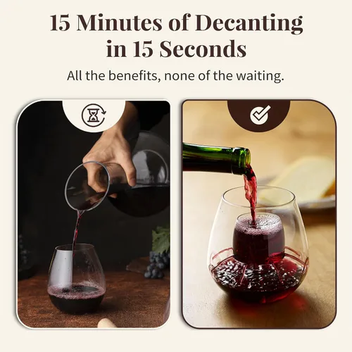 Miniatura 4 de Chevalier, copas de vino sin tallo para oxigenación
