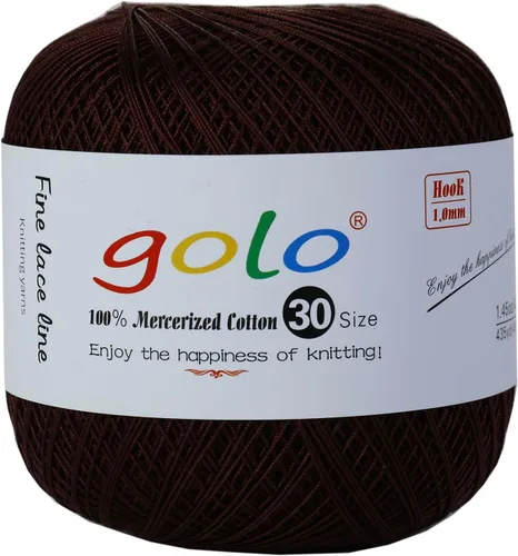 Miniatura 113 de Hilo de ganchillo golo para tejer a mano Tamaño 30, hilo para calados color Hibiscus-166 166-Hibiscu