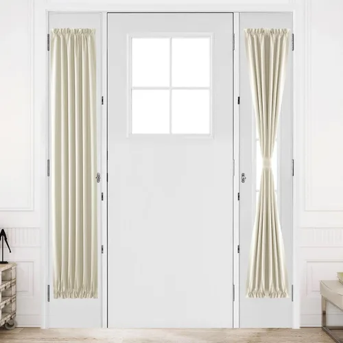 Miniatura 178 de DWCN Cortinas para puerta francesa: cortina térmica con bolsillo para barra para puertas con ventana de vidrio, puertas de cocina y patio