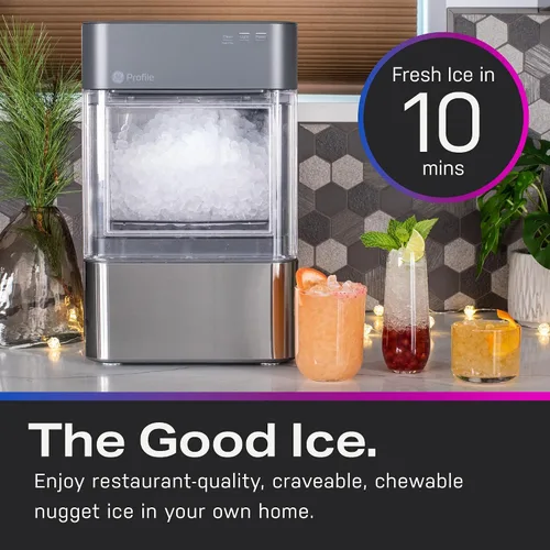 Miniatura 10 de GE Profile Opal 2.0 Máquina de hielo de pepitas de encimera Máquina de hielo con conectividad WiFi Esenciales de cocina inteligentes