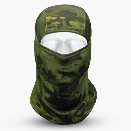 Miniatura 2 de Máscara facial de camuflaje militar, bandana, pasamontañas, capucha para hombres y mujeres, entrenamiento táctico, ciclismo, esquí, resistente al