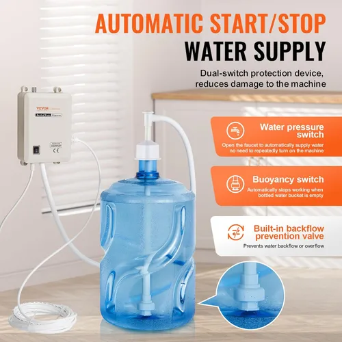 Miniatura 4 de VEVOR Sistema de bomba dispensadora de agua embotellada, sistema dispensador de 5 galones, dispensador de agua eléctrico automático, bomba de jarra