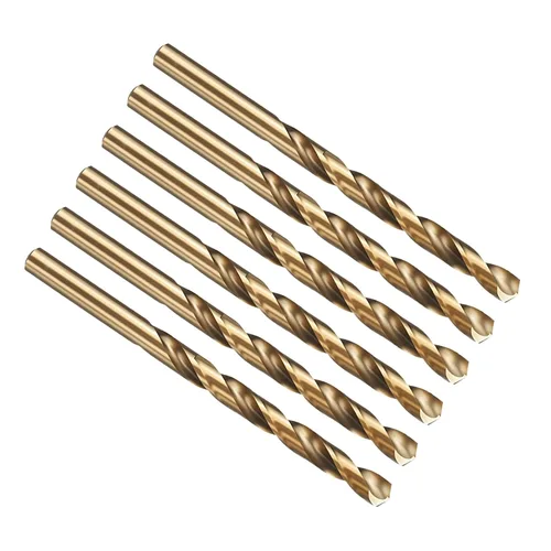 Miniatura 113 de PATIKIL Broca Jobber de 0.039 in, vástago recto M35 cobalto 5% acero de alta velocidad 135° acabado dorado para metal duro de acero inoxidable - 2