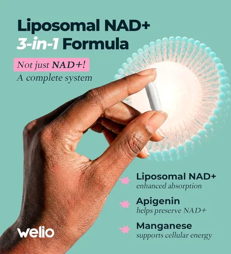 Miniatura 3 de Suplemento liposomal NAD 601mg NAD+ de alta pureza probado por terceros Anti-envejecimiento y salud celular Alternativa de suplemento NMN