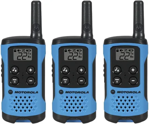 Motorola T100 radio Talkabout, 2 unidades, T100TP, paquete de 3, Azul