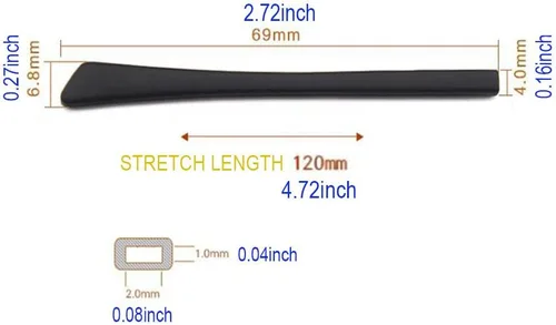 Miniatura 3 de Puntas de extremo para lentes de oreja, piezas de calcetín de tubo para gafas de silicona antideslizante, reemplazo cómodo, 2 pares