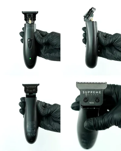 Miniatura 5 de Supreme Trimmer T Shaper - Recortador silencioso inalámbrico para barba y cabello para hombres 120 minutos de duración, bajo ruido, cuchilla DLC