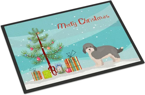 Miniatura 244 de Caroline's Treasures CK3799MAT Akita Shepherd - Tapete de árbol de Navidad de 18 x 27 pulgadas, tapete para puerta delantera, interior y exterior