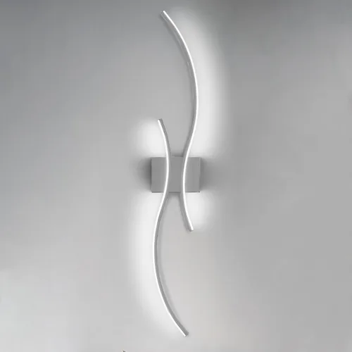 Miniatura 9 de CANEOE Moderna lámpara LED de pared, 39 pulgadas, aplique de pared LED negro para interiores, accesorios de tocador de baño sobre espejo para sala