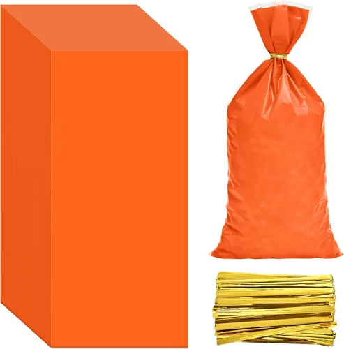Miniatura 9 de Lecpeting 100 bolsas de celofán, bolsas de plástico para dulces con lazos giratorios para envoltura de regalo, cumpleaños, boda, baby shower