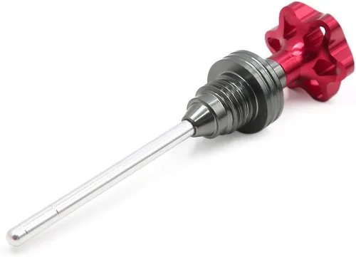 Miniatura 2 de uxcell Medidor de nivel de tanque de aceite de motocicleta de 4,1 pulgadas de longitud de tono dorado para motor GY6