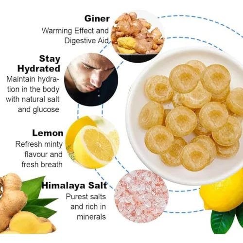 Miniatura 3 de Big Foot Himalaya Salt Candy (paquete de 12) (limón jengibre)