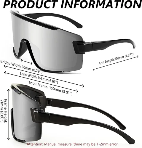 Miniatura 5 de FEISEDY Gafas de ciclismo para hombres y mujeres, gafas de sol deportivas de los años 80, gafas de esquí, conducción, pesca, ciclismo, protección