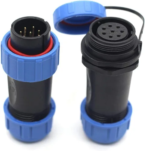 Miniatura 2 de SP21 2Pin ~ 12Pin IP67 Conector de cable impermeable, conector de montaje en panel, conector de cable de aviación (5 pines)