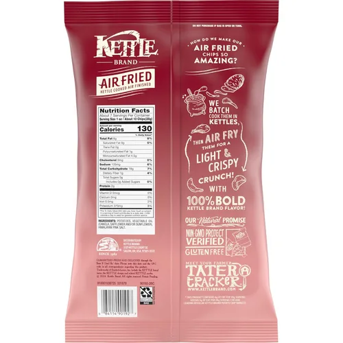 Miniatura 3 de Kettle Brand Papas fritas con sal del Himalaya, fritas al aire, bolsa de 6.5 onzas, (paquete de 2)