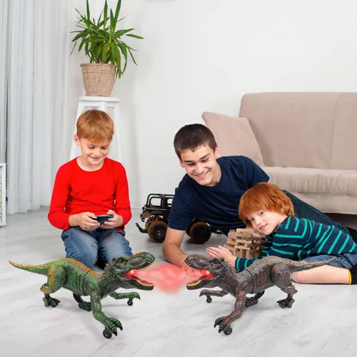 Miniatura 6 de Juguetes de dinosaurio a control remoto para niños de 3-5, 5-7, 8-12, 10-12, juguete electrónico RC T Rex Dino robot para niños, los mejores regalos