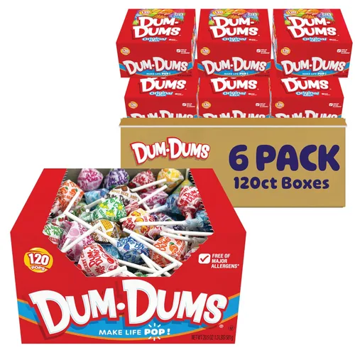 Miniatura 7 de Dum Dums Original Mix Bolsa de 400 unidades – Sabores clásicos de todos los tiempos, ventosas surtidas en bolsa de dulces a granel – Paletas
