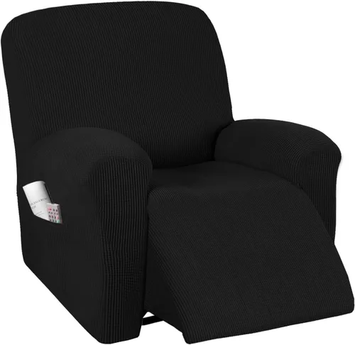 PrinceDeco Funda para silla reclinable, 1 pieza, funda elástica para silla reclinable, protector de muebles con parte inferior elástica para silla