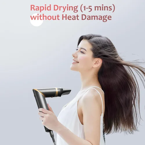 Miniatura 4 de Auto Wrap Air Hair Styler & Dryer, 5 en 1, cepillo de secado de aire caliente para cabello, alta velocidad, 110000 RPM, negativo, sin