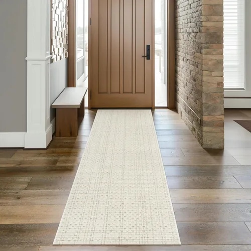 Miniatura 6 de Alfombras Corredoras Bohemias para Pasillo, 2' x 8' Alfombra Corredera Lavable para Entrada Interior, Alfombra Bohemia Natural Lavable Reversible