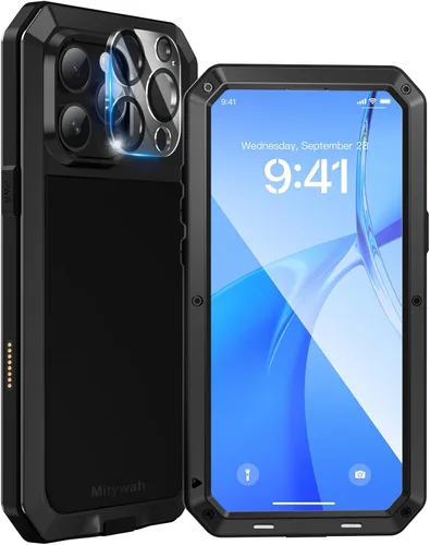 Miniatura 148 de Mitywah Funda impermeable para iPhone 7/iPhone 8 / iPhone SE 2020, funda de metal resistente de grado militar, protección de cuerpo completo