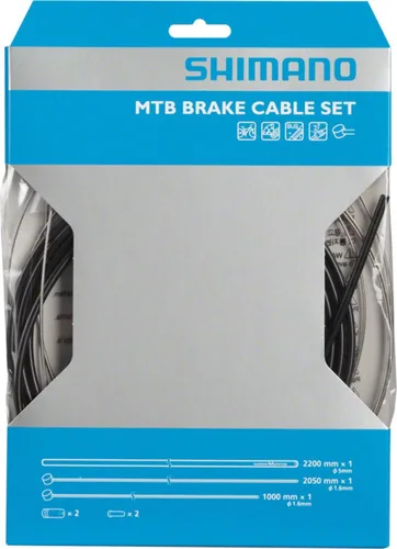 Miniatura 2 de Shimano Cable de freno MTB inoxidable y conjunto de carcasa (negro)