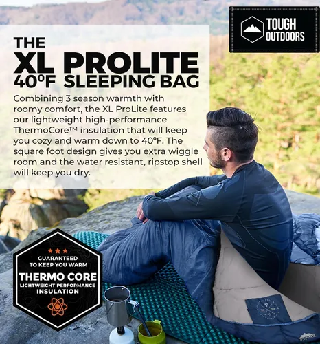 Miniatura 2 de Tough Outdoors Sacos de dormir para adultos y niños, sacos de dormir para niñas y adolescentes - Saco de dormir de camping para mochileros - Saco