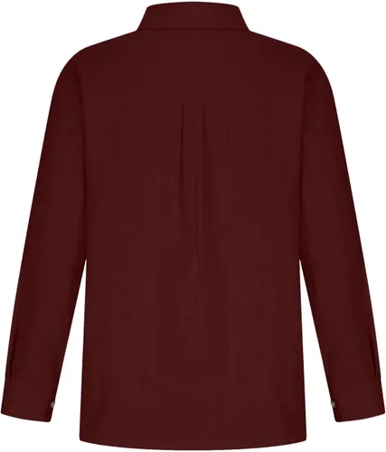 Miniatura 4 de SMIDOW Camisa de algodón y lino con botones para mujer