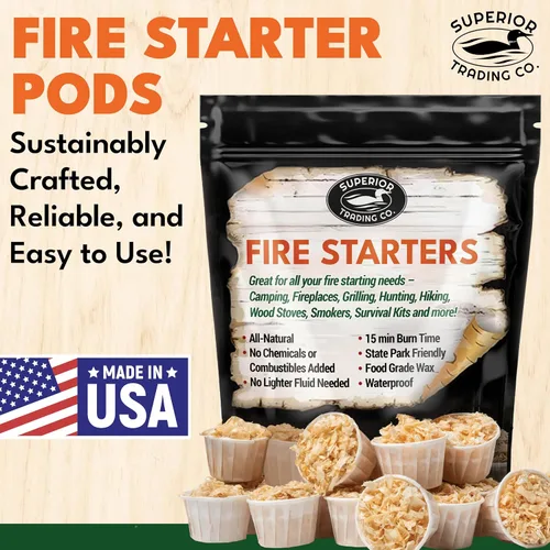 Miniatura 2 de Light-a-Fire, el mejor iniciador de fuego natural de Amazon, 30 vainas con contenedor