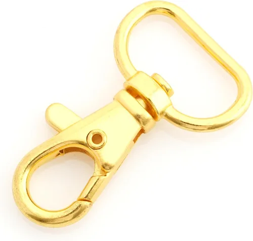 Miniatura 2 de CRAFTMEMORE Ganchos de presión de gatillo de 3/4 de pulgada, clásicos giratorios de langosta con cierre de pinza para bolso, 20 unidades, CSPS Dorado