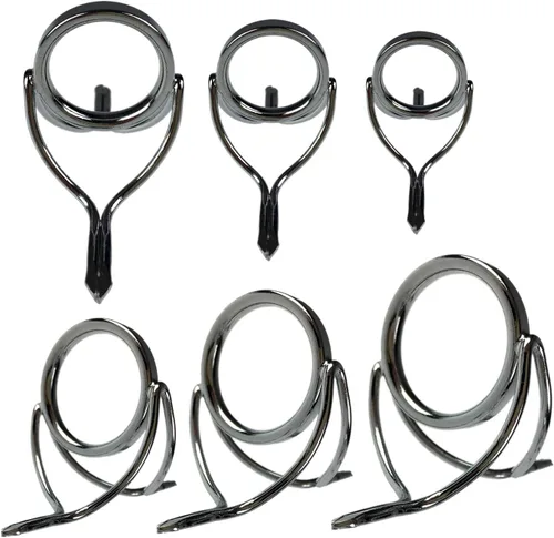 Miniatura 8 de QualyQualy Kit de reparación de caña de pescar - Reemplazo de guía de puntas - Anillo de cerámica de acero inoxidable - 6pcs/7pcs/30pcs D - Guías