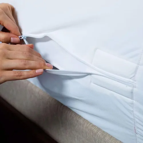 Miniatura 4 de Protect-A-Bed AllerZip Protector de colchón suave lavable a máquina, individual, 7-12 pulgadas