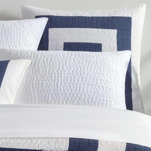Miniatura 16 de Pine Cone Hill TAFT - Funda de almohada acolchada neutra, tamaño estándar, patrón de rayas multi/blancas