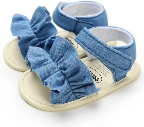 Miniatura 2 de COSANKIM Sandalias de verano para bebés y niñas con suela suave de flores, zapatos de vestir para cuna, recién nacidos, para recién nacidos