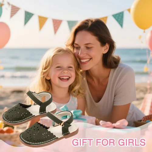 Miniatura 179 de THEE BRON Sandalias cómodas para niñas, zapatos para niños, sandalias rellenas