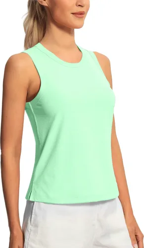 Hiverlay Workout Tank Tops for Women Sleeveless Athletic Cropped Tank Top Sports Gym Muscle Running Shirts