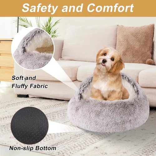 Miniatura 4 de Camas para perros pequeños, cama tipo cueva para gatos, cama lavable para gatos, cama acogedora para mascotas para perros o gatos, cama