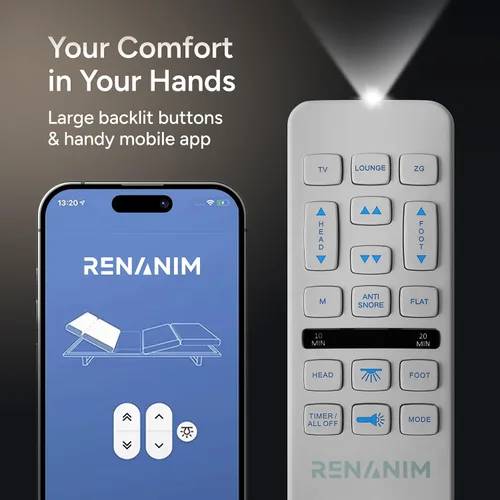 Miniatura 6 de SFE - Base de cama ajustable individual XL con colchón, espuma viscoelástica híbrida de 12 pulgadas, espacio libre, control remoto inalámbrico