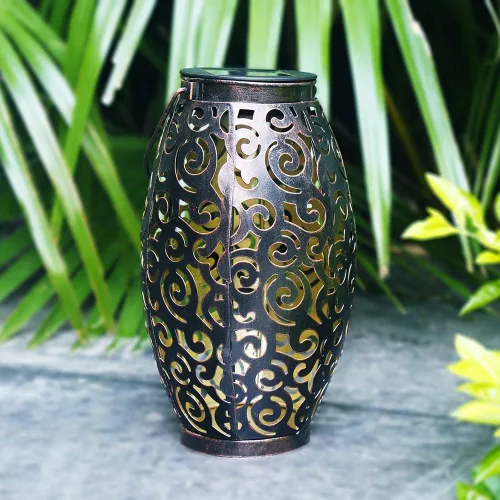 Miniatura 7 de esgarden Paquete de 2 faroles para exteriores mejorados de 15 lúmenes, regalos de jardinería, faroles solares para patio, luces colgantes