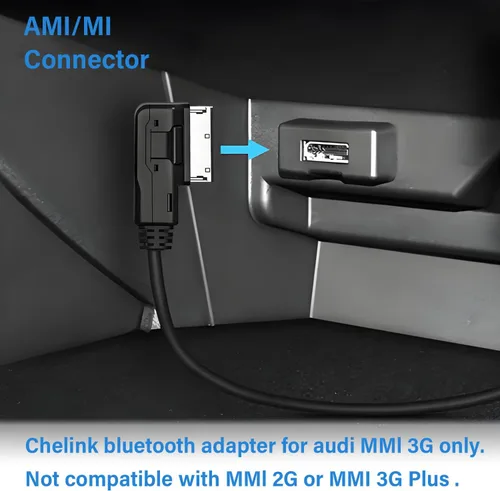 Miniatura 4 de AMI - Adaptador de audio Bluetooth para Audi MDI MMI 3G, adaptador Bluetooth 5.0 compatible con Bluetooth Kit de coche para VW Audi Q5 A5 A7 R7 S5